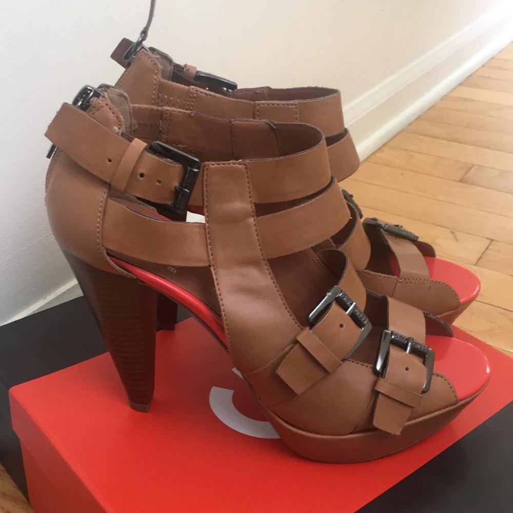 Brand New w/ Box Guess Cognac High Heel Sandals